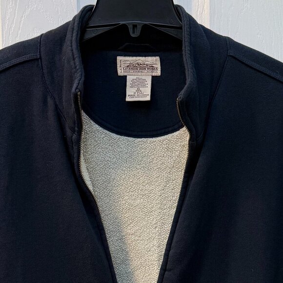 L.L. Bean Katahdin Iron Works Sherpa Lined Full Zip Sweatshirt Jacket Size XL - Picture 2 of 6
